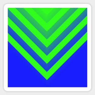 Blue & Green Chevron Sticker